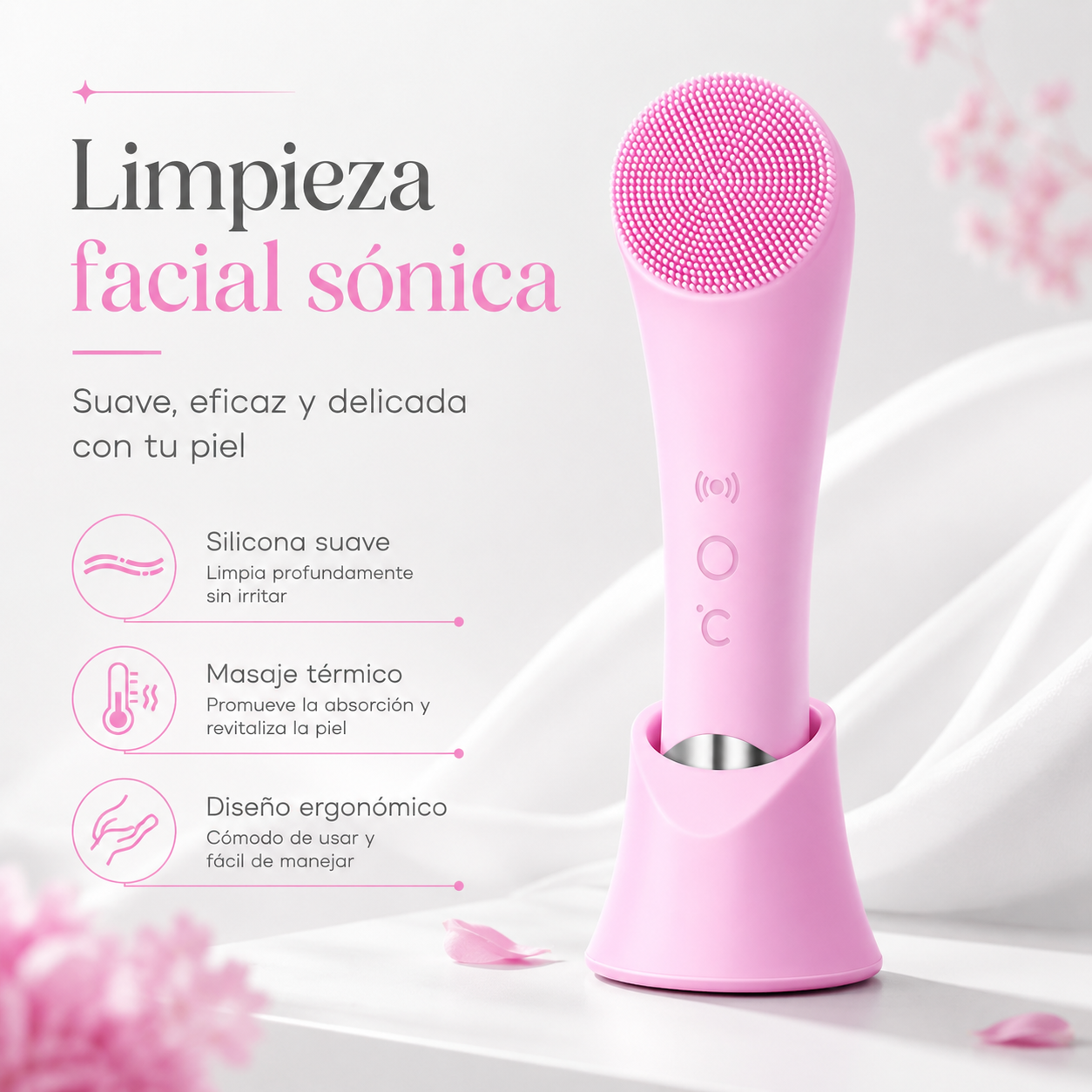 Dispositivo de Limpieza Sónica con Masaje Térmico | Idra Ritual